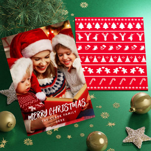 Cartes Pour Fêtes Annuelles Miniature moderne de pinceau photo de famille de s