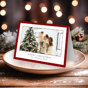 Cartes Pour Fêtes Annuelles Miniature rouge photo Noël élégant
