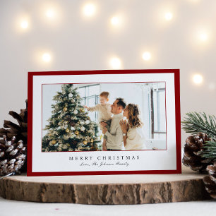 Cartes Pour Fêtes Annuelles Miniature rouge photo Noël élégant