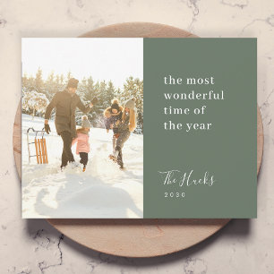 Cartes Pour Fêtes Annuelles Minimal Christmas   Modern Stylish Family Photo