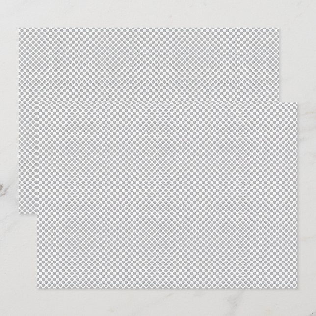 Cartes Pour Fêtes Annuelles Minimal Grey Polka Dot Pattern  (Devant / Derrière)
