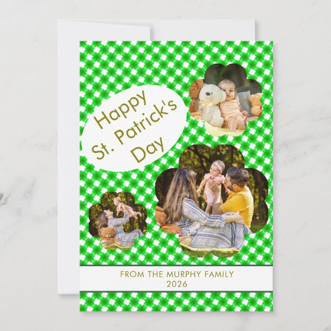 Cartes Pour Fêtes Annuelles Minimalist lucky shamrock st. Patrick's Day Photo (Devant)