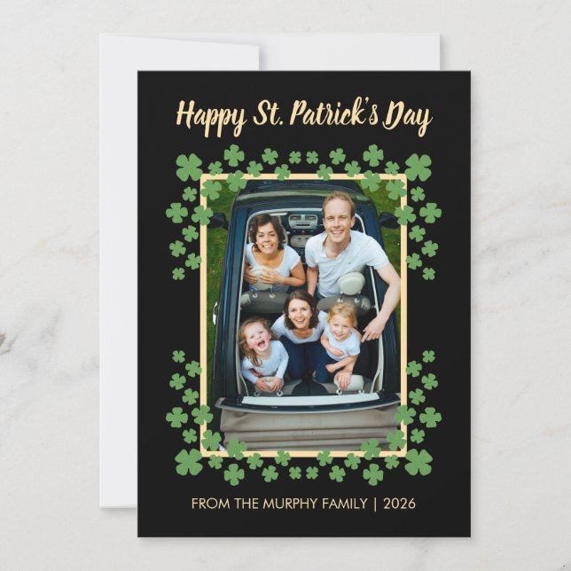 Cartes Pour Fêtes Annuelles Minimalist lucky shamrock st. Patrick's Day Photo (Devant)