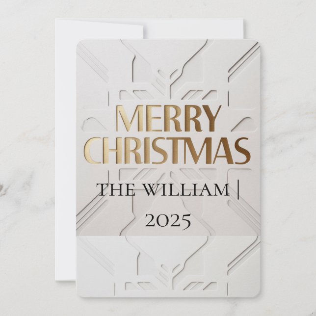 Cartes Pour Fêtes Annuelles Minimalist Modern Merry Christmas Card (Devant)