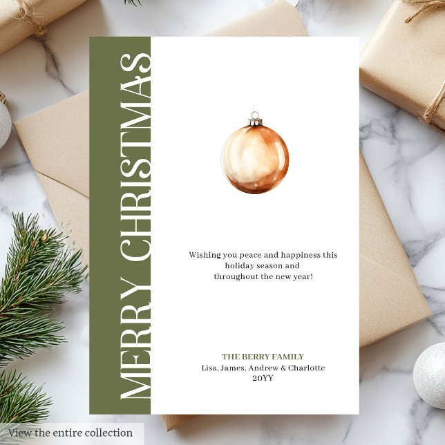 Cartes Pour Fêtes Annuelles Minimalist Neutral Christmas Greeting Card Design (Minimalist Neutral Christmas Greeting Card Design)