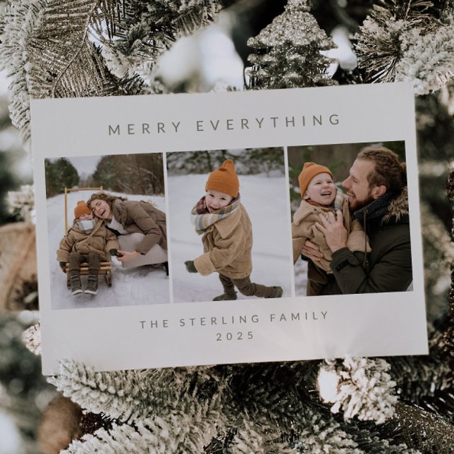 Cartes Pour Fêtes Annuelles Minimalist Photo Holiday Card (Créateur téléchargé)