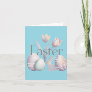 Cartes Pour Fêtes Annuelles Minimalist Watercolor Easter Typographic Design
