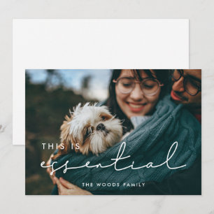 Cartes Pour Fêtes Annuelles Minimaliste Ceci est essentiel 2026 Photo