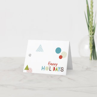Cartes Pour Fêtes Annuelles Minimaliste Coloré Géométrique Joyeux