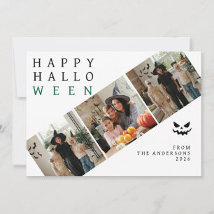 Cartes Pour Fêtes Annuelles Minimaliste moderne Éffrayant Happy Halloween 3 Ph