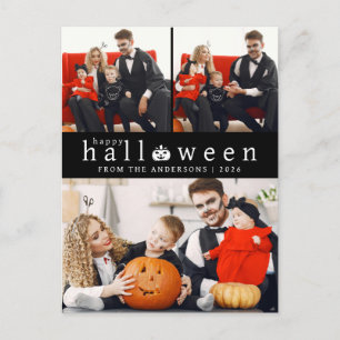 Cartes Pour Fêtes Annuelles Minimaliste moderne Éffrayant Happy Halloween 3 Ph