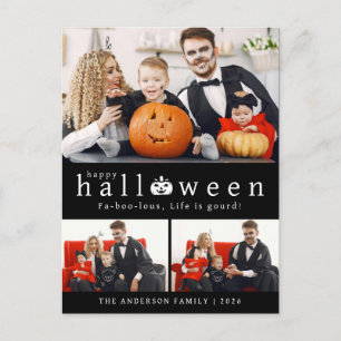 Cartes Pour Fêtes Annuelles Minimaliste moderne Éffrayant Happy Halloween 3 Ph