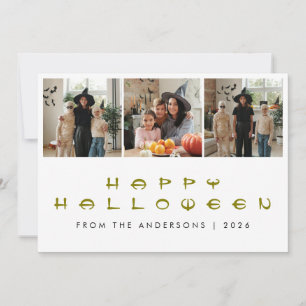 Cartes Pour Fêtes Annuelles Minimaliste moderne Éffrayant Happy Halloween 3 Ph