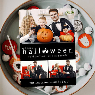 Cartes Pour Fêtes Annuelles Minimaliste moderne Éffrayant Happy Halloween 3 Ph