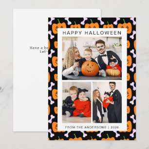 Cartes Pour Fêtes Annuelles Minimaliste moderne Éffrayant Happy Halloween 3 Ph