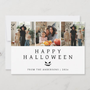 Cartes Pour Fêtes Annuelles Minimaliste moderne Éffrayant Happy Halloween 3 Ph