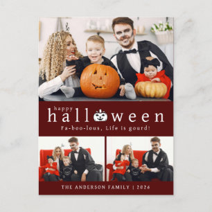 Cartes Pour Fêtes Annuelles Minimaliste moderne Éffrayant Happy Halloween 3 Ph