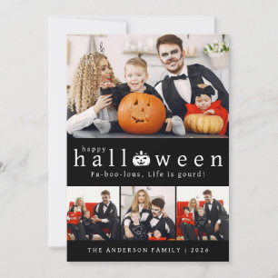 Cartes Pour Fêtes Annuelles Minimaliste moderne Éffrayant Happy Halloween 4 Ph
