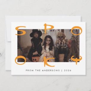 Cartes Pour Fêtes Annuelles Minimaliste moderne Éffrayant Joyeux Halloween 1 P