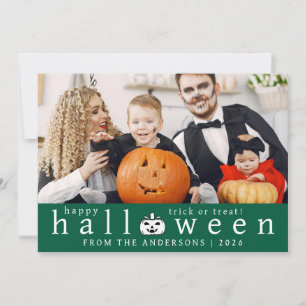 Cartes Pour Fêtes Annuelles Minimaliste moderne Éffrayant Joyeux Halloween 1 P