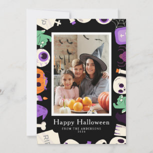Cartes Pour Fêtes Annuelles Minimaliste moderne Éffrayant Joyeux Halloween 1 P