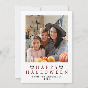 Cartes Pour Fêtes Annuelles Minimaliste moderne Éffrayant Joyeux Halloween 1 P