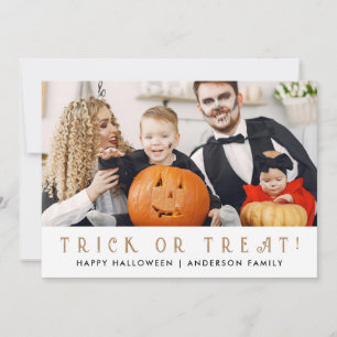 Cartes Pour Fêtes Annuelles Minimaliste moderne Éffrayant Joyeux Halloween 1 P