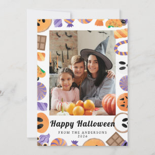 Cartes Pour Fêtes Annuelles Minimaliste moderne Éffrayant Joyeux Halloween 1 P