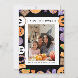 Cartes Pour Fêtes Annuelles Minimaliste moderne Éffrayant Joyeux Halloween 1 P