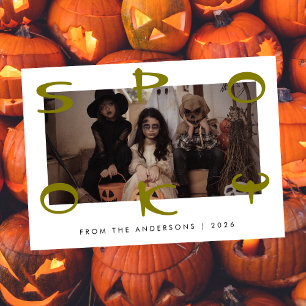 Cartes Pour Fêtes Annuelles Minimaliste moderne Éffrayant Joyeux Halloween 1 P