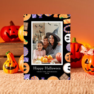 Cartes Pour Fêtes Annuelles Minimaliste moderne Éffrayant Joyeux Halloween 1 P