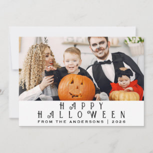 Cartes Pour Fêtes Annuelles Minimaliste moderne Éffrayant Joyeux Halloween 1 P