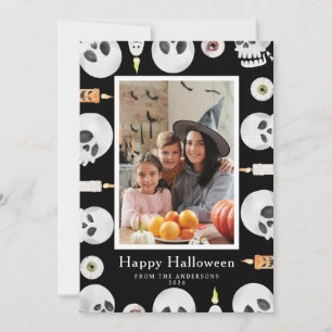 Cartes Pour Fêtes Annuelles Minimaliste moderne Éffrayant Joyeux Halloween 1 P