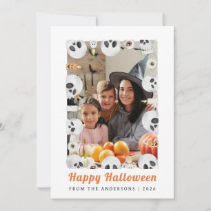 Cartes Pour Fêtes Annuelles Minimaliste moderne Éffrayant Joyeux Halloween 1 P