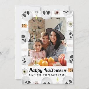 Cartes Pour Fêtes Annuelles Minimaliste moderne Éffrayant Joyeux Halloween 1 P