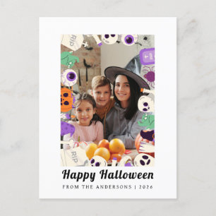 Cartes Pour Fêtes Annuelles Minimaliste moderne Éffrayant Joyeux Halloween 1 P