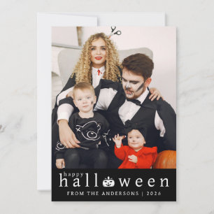 Cartes Pour Fêtes Annuelles Minimaliste moderne Éffrayant Joyeux Halloween 1 P