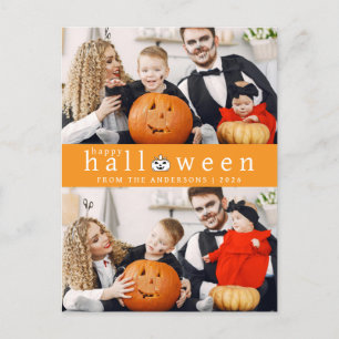 Cartes Pour Fêtes Annuelles Minimaliste moderne Éffrayant Joyeux Halloween 2 P