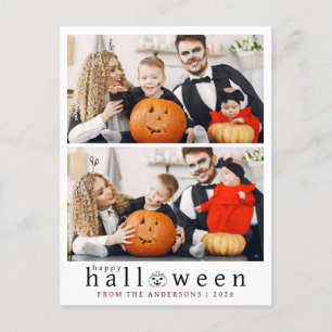 Cartes Pour Fêtes Annuelles Minimaliste moderne Éffrayant Joyeux Halloween 2 P