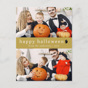 Cartes Pour Fêtes Annuelles Minimaliste moderne Éffrayant Joyeux Halloween 2 P