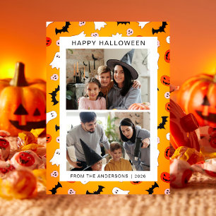 Cartes Pour Fêtes Annuelles Minimaliste moderne Éffrayant Joyeux Halloween 2 P