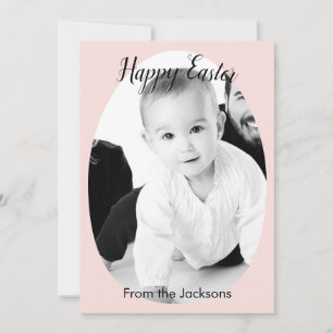 Cartes Pour Fêtes Annuelles Minimaliste Pastel Happy Pâques photo personnalisé