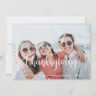 Cartes Pour Fêtes Annuelles Minimaliste photo Thanksgiving