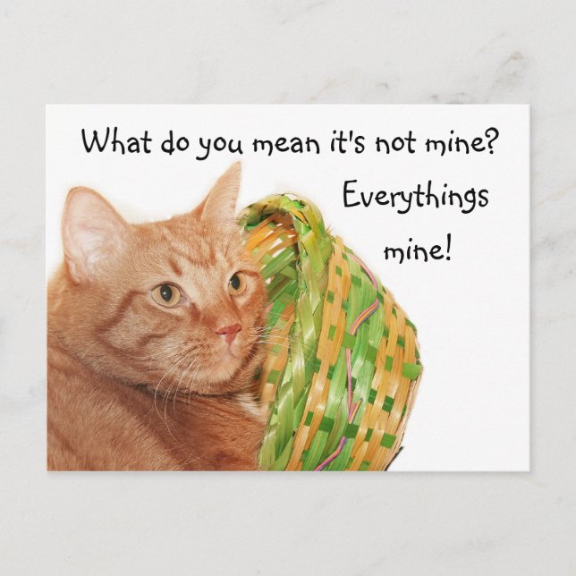 Cartes Pour Fêtes Annuelles Minou de Pâques (Devant)