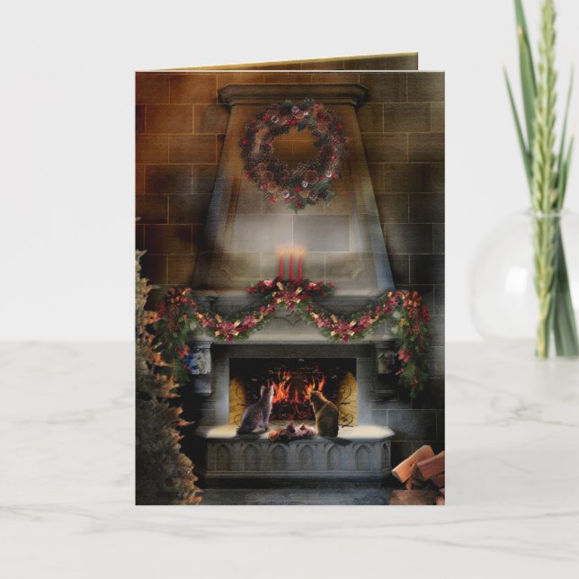 Cartes Pour Fêtes Annuelles Minous de nuit de solstice (Devant)