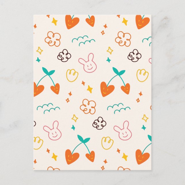 Cartes Pour Fêtes Annuelles Minuscule mignon abstrait (Devant)