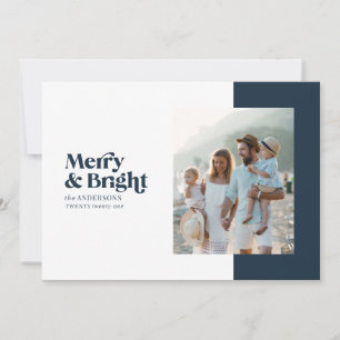 Cartes Pour Fêtes Annuelles Minuscule photo moderne de Noël audacieuse