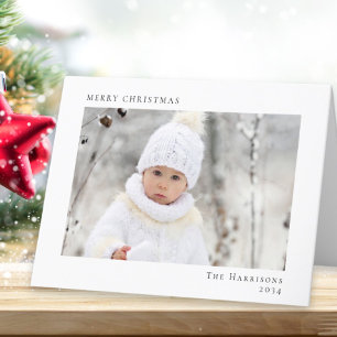 Cartes Pour Fêtes Annuelles Minuscule photo moderne de Noël Joyeux