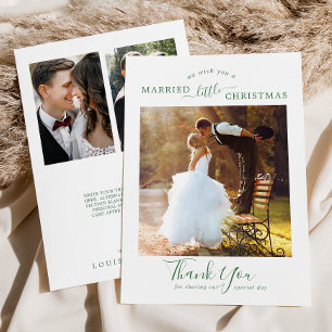 Cartes Pour Fêtes Annuelles Minuscule vert marié Petit Noël 3 Photos