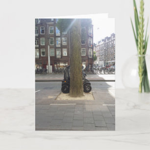 Cartes Pour Fêtes Annuelles Minuscule Voiture. Voiture électrique.